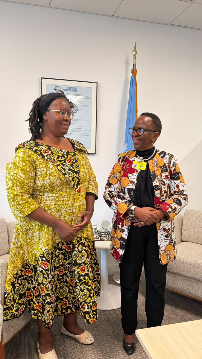 AUC_OSEWPS's tweet photo. In New York, the AU Special Envoy on WPS, H.E. Amb. Liberata Mulamula, met @UN_Women Deputy Executive Director, Ms Nyaradzayi Gumbonzvanda, to align on implementation of the new AU Strategic Plan on Women, Peace and Security. #UNGA81 #WomenPeaceSecurity #WPSAgenda https://t.co/DMn0XH3Yv7