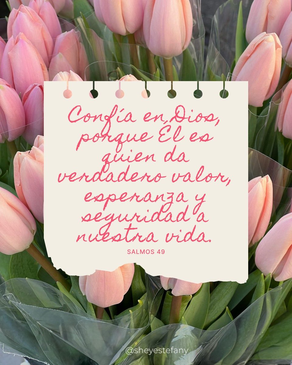 SheyEstefany's tweet photo. 📚Salmos 49

🚫 No pongas tu confianza en las riquezas porque son temporales. 
#temporal #riquezas #material #confianzaendios https://t.co/oZvHZm8umL