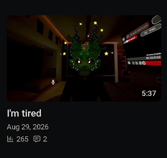 Heated_Kitty's tweet photo. i apparently got 265 views on my diary channel that is kinda insane, i think im more suprised at the fact  50% of people watched through it, thank you also to the guy that said this too https://t.co/WhAohQ95o1