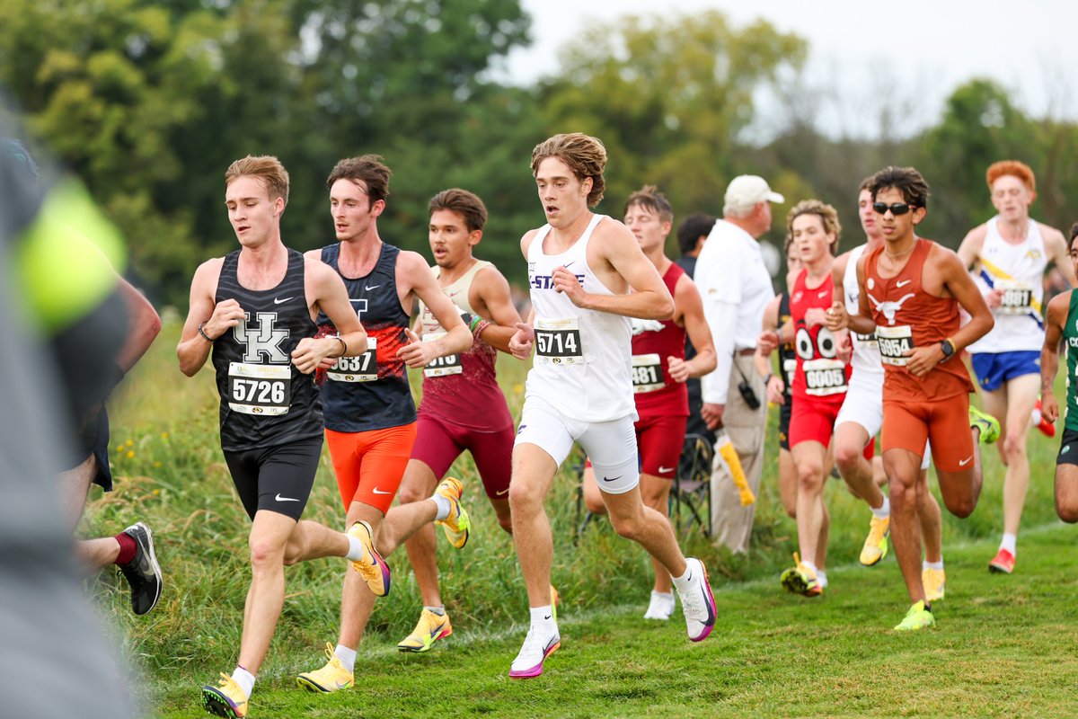 KStateTFXC's tweet photo. Men finish with two sub 24:00 8K times (first since 2020) and 3️⃣ TOP FIVE MARKS in school history 😤

Max Larson - 23:56.6 (#3)
Brock Olsen - 23:59.7 (#4)
Jackson Esquibel - 24:01.3 (#5)

#EMAW https://t.co/VDGDdyL4S3