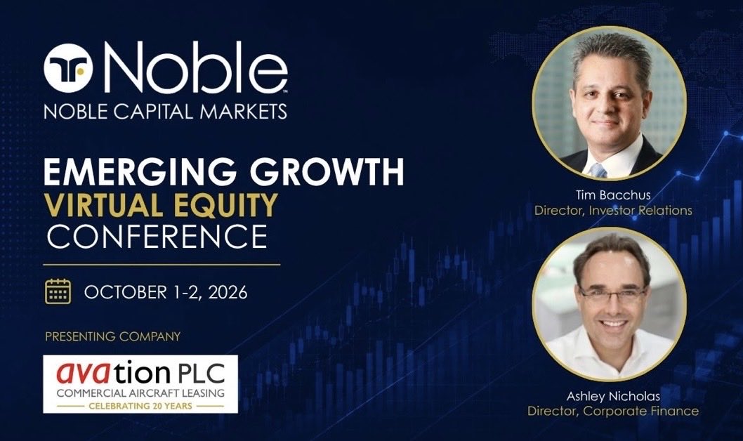 AVATION_PLC's tweet photo. $AVAP will present at Noble Capital Markets’ Emerging Growth Virtual Equity Conference on Friday, 2 October 2026 at 8:30 am EDT (New York time)
https://t.co/jDbAXFolSY https://t.co/HmnOM9hfBr