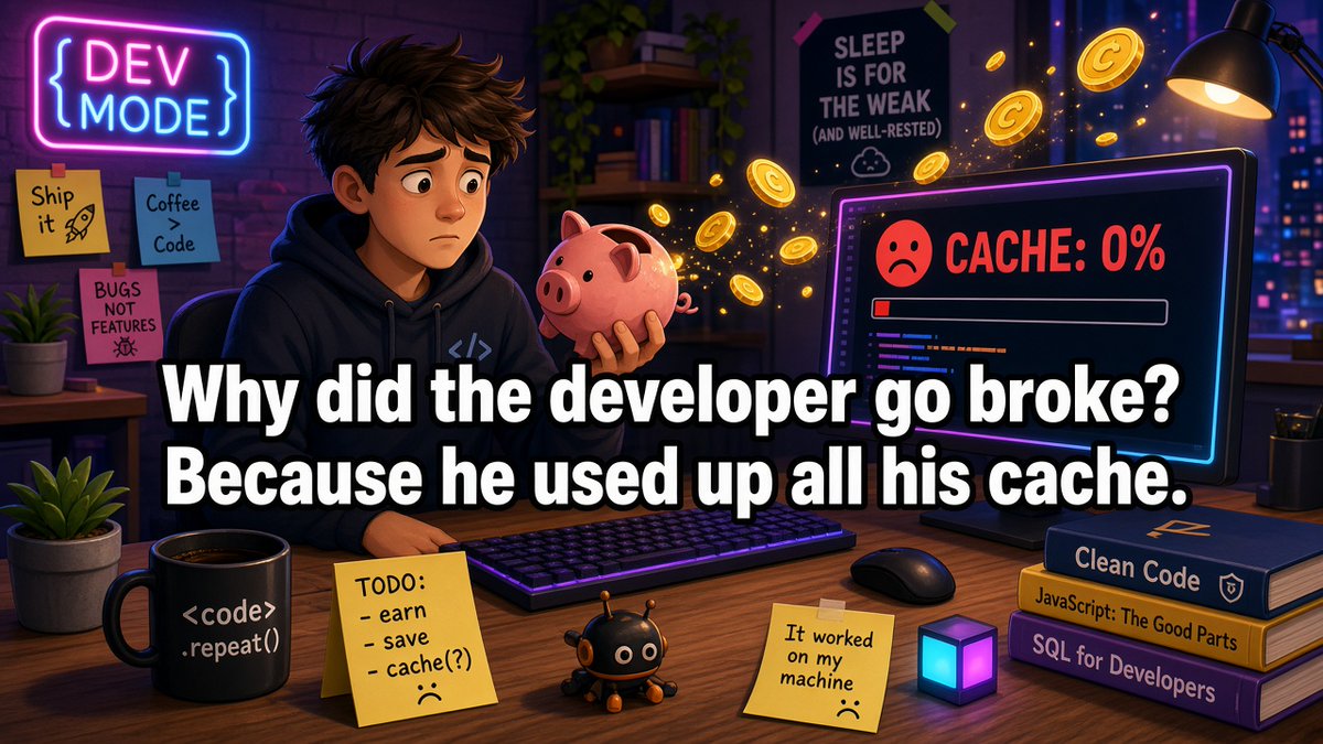 DigitalOxCanada's tweet photo. Why did the developer go broke?
Because he used up all his cache. https://t.co/1XmiIwcM9G