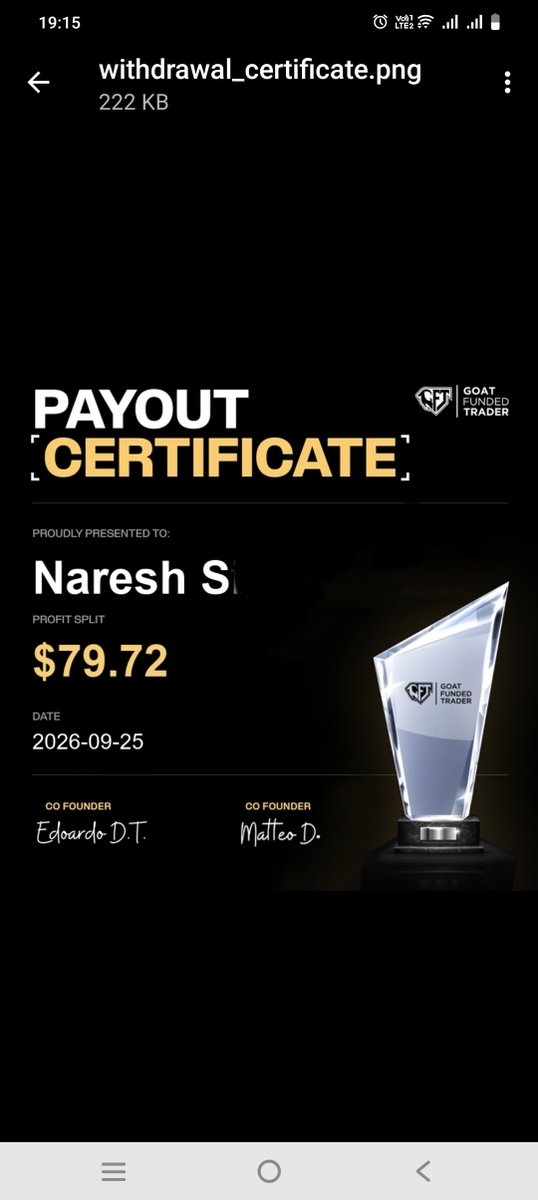 BossNaresh32200's tweet photo. 🎯 6 th  Payout Finally Received 

A lot of people were worried about my payout 😕  

Yesterday I completed my interview, and today I got the email from the @GoatFunded team: “We are processing your payout.” 🙏

Already received 5 payouts from Goat Funded Trader — this was the risk interview for my 6th. 💰🔥

Thank you to everyone who supported me and checked in. ❤️ 
 
Stay focused, follow the rules, manage risk, and let the results speak. 📈

6th payout — here we go! 🚀💰

Thank you  @Goatfumded Team 

@GoatFunded
@EdwardXLreal
@Paulgft1
@imitini
@NazGFF
@Haruna_gft
@GFTSupport
@Sammy_GFT
@GFT_Partners

  #GoatFunded #GFT #PropTrading #Trader #Payout #TradingJourney