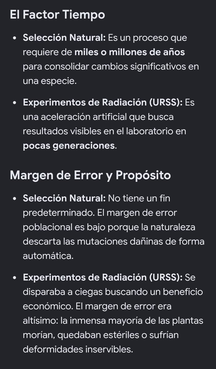 Isaac_numeritos's tweet photo. @simonmaechling Me dices que comparas la selección natural que sucede en miles millones de años con modificaciones creadas al azar a punta de radiación sin tener idea de lo que saldrá como hicieron los rusos hace 70 ~ 100 años?

A falta de espacio complemento con fichas que aportan contenido https://t.co/dOvmCGwcrO