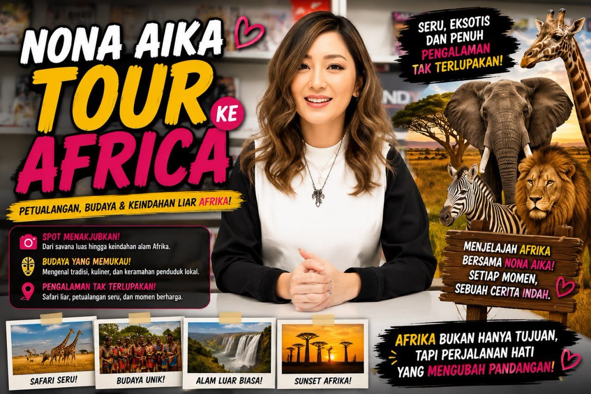 VinaOktavicw's tweet photo. Nona aika tour Africa

Diskonplndigopay https://t.co/3LfPPR9QHh