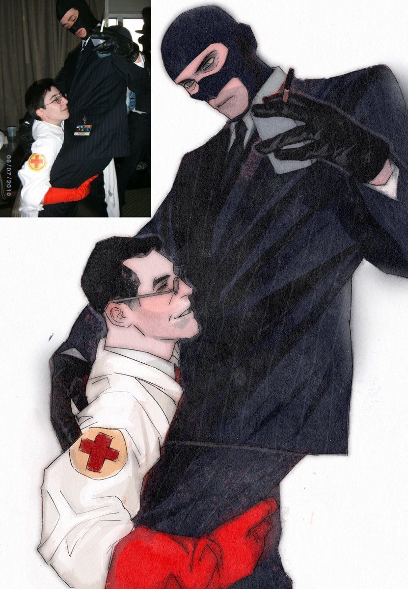 IluvSpAi's tweet photo. I stumbled across this cosplay photo on Pinterest. I dunno who the cosplayer is but I just really liked it so I drew it https://t.co/XFqr5UAT9a