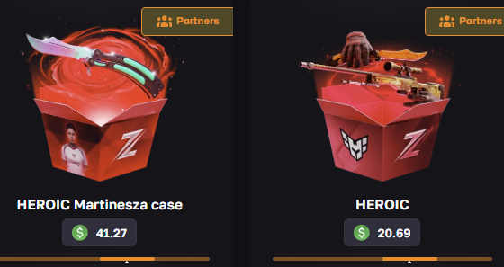 RazedCases's tweet photo. HEROIC are into the Semi-Finals of the Stake Pulse tournament, might have to rip a few cases in celebration 👀 https://t.co/9nBdjYQDGn