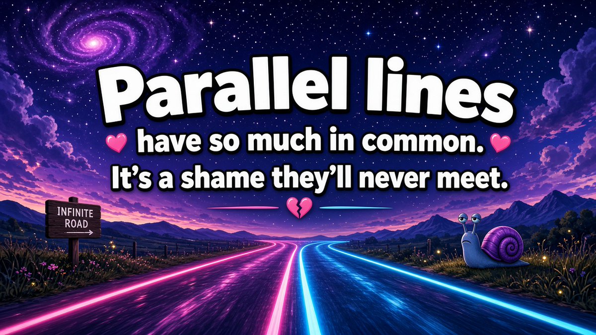 DigitalOxCanada's tweet photo. Parallel lines have so much in common.
It's a shame they'll never meet. https://t.co/8pdW9VAw5f