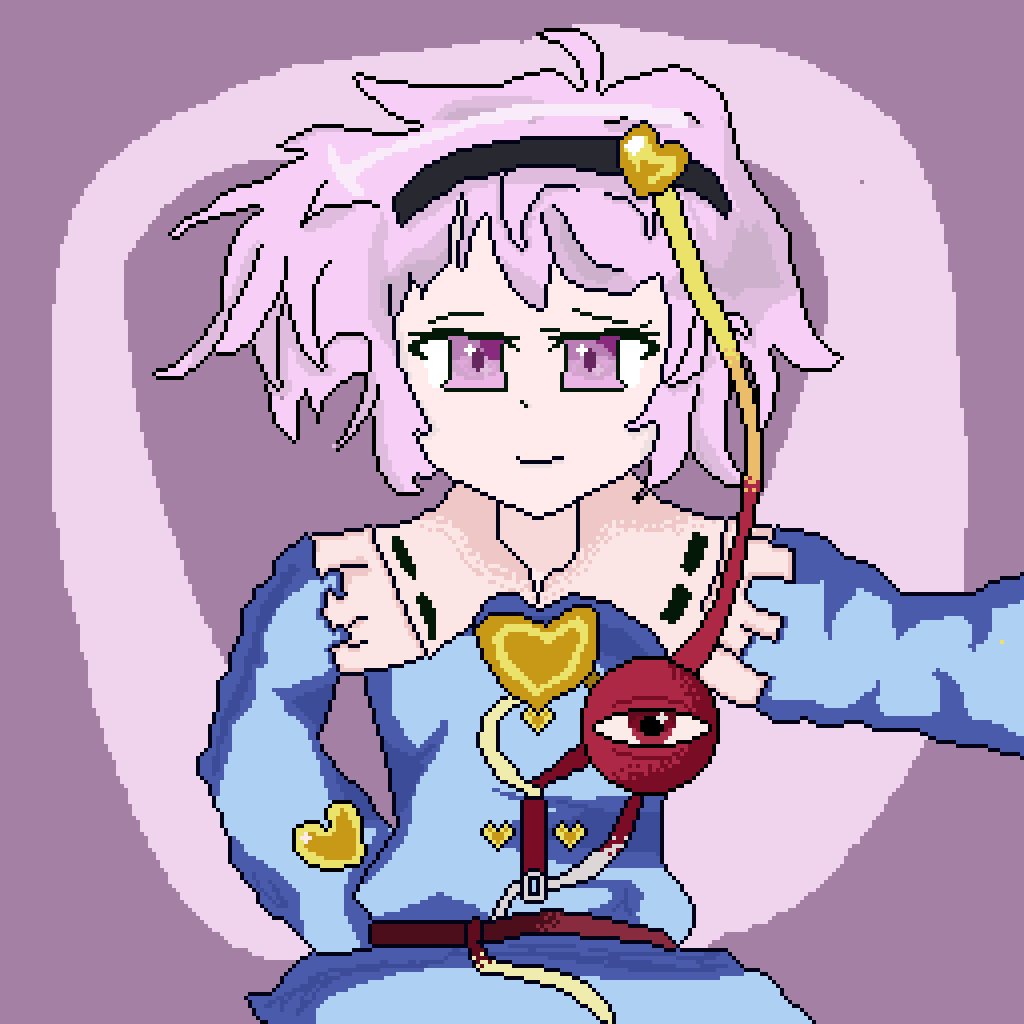 DabbidTW's tweet photo. Day 7 of drawing pixel art for the first time, Satori Komeiji 
Lowk pretty decent https://t.co/ESuvWdViLw