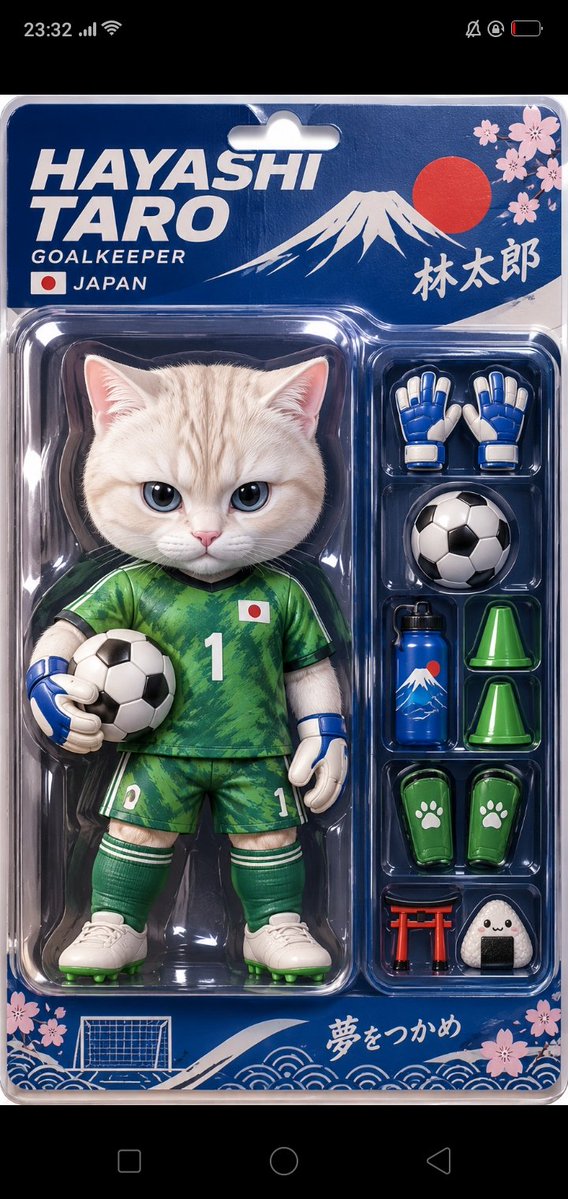 daharasanr's tweet photo. ChatGPTでシャア、セイラ、林太郎のサッカー選手フィギュア画像を作ってもらった。林太郎（りんたろう）やで、チャッピー。 https://t.co/h6NkMZInxw