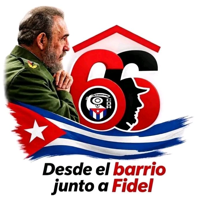 Dairo11203794's tweet photo. Desde el barrio junto a Fidel seguiremos haciendo revolución,#CDRCuba en sus 66.
#CubaVencerá
#Cama https://t.co/ThHbeLQkVm