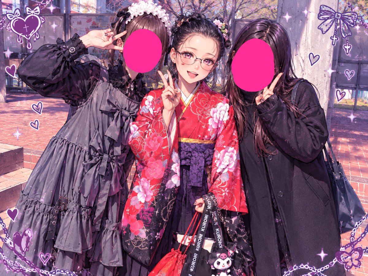 souutu_daily's tweet photo. 大学の卒業式でロリータを着る友達と休学してて一緒に卒業できなかった友達 https://t.co/3DM3NkrVvF