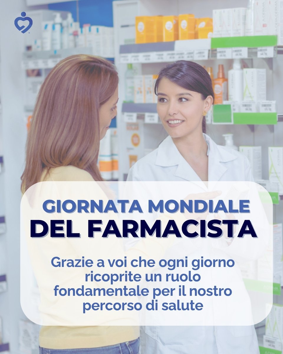 salute_360's tweet photo. 💙 Giornata Mondiale del Farmacista

Grazie a tutti i farmacisti che ogni giorno sono un punto di riferimento: ascolto, competenza e attenzione.

#WorldPharmacistsDay2026 #WPD2026 https://t.co/HNzHpyi7ne