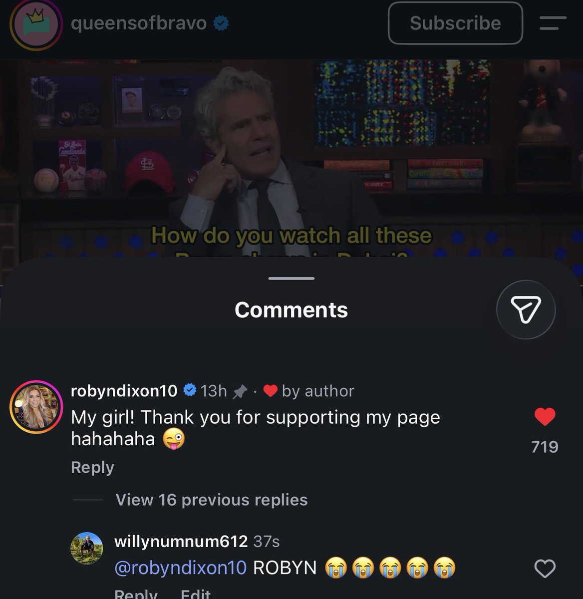 Willynumnum's tweet photo. Robyn Dixon has entered the chat 🤣😭 https://t.co/N748fCE3ek