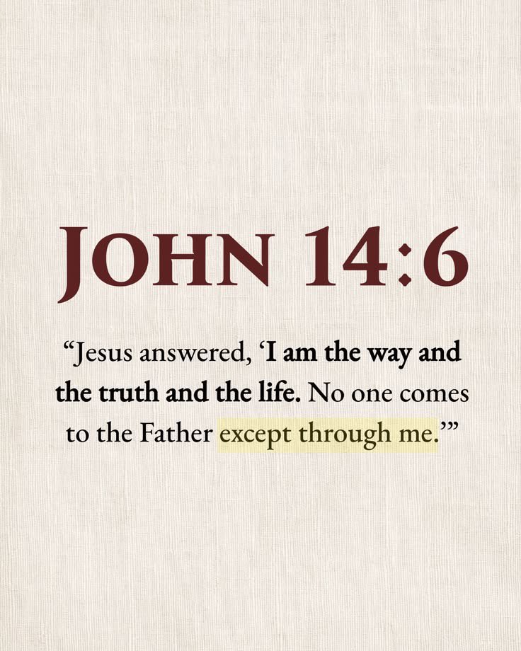 TheBibleDailyW's tweet photo. John 14:6 https://t.co/7Dj7HLTcKS