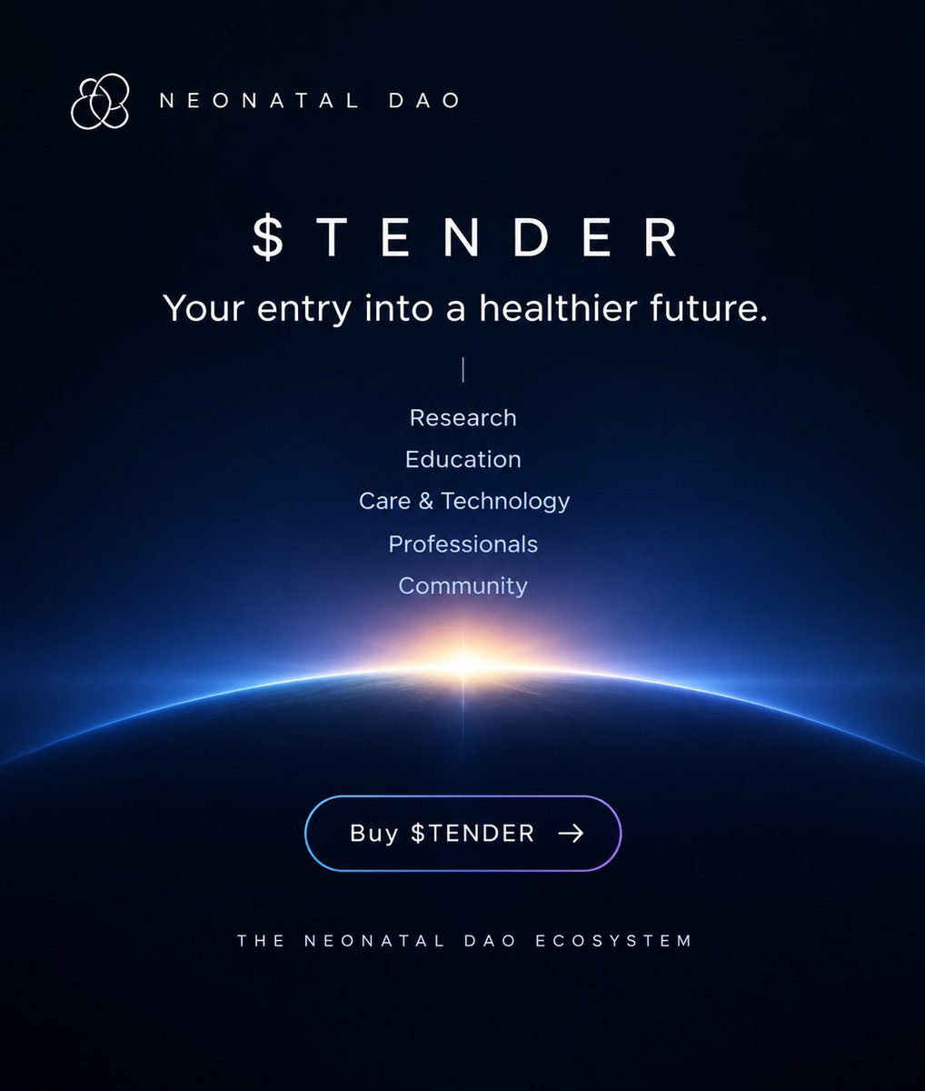 NeonatalDao's tweet photo. Don't just watch the ecosystem grow.

Own a piece of the journey.

Buy $TENDER. Hodl $TENDER. 

CA: 0x15bda219518da0196cd4a904249eb934dfeb7777 https://t.co/qIGKB9Env9
