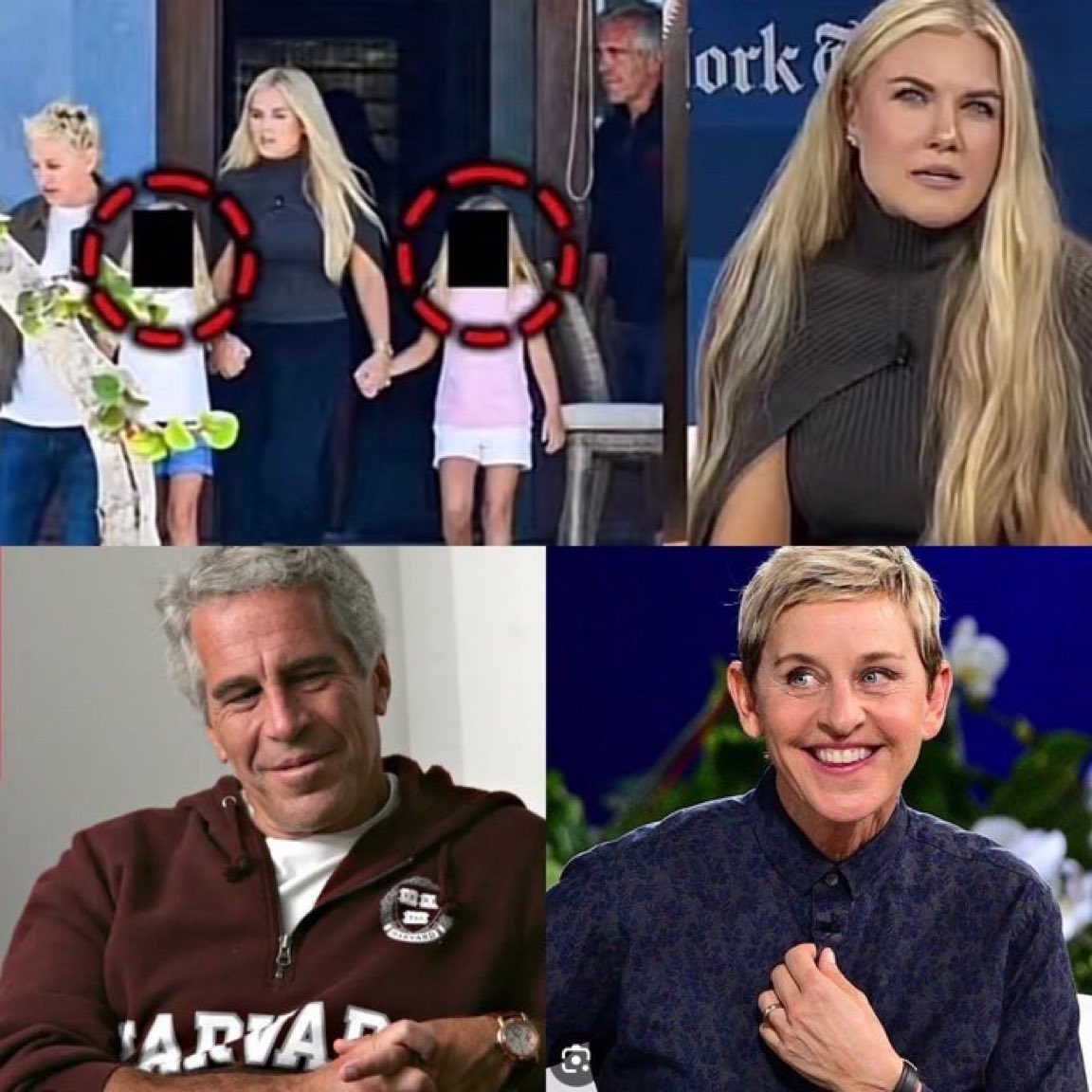 QPatrickLeahy's tweet photo. Erika Kirk is there with children holding her hands; Epstein is with them.

And isn't the presenter accused of cannibalism?

It all stems from the same root. https://t.co/AhlWUJZzcm