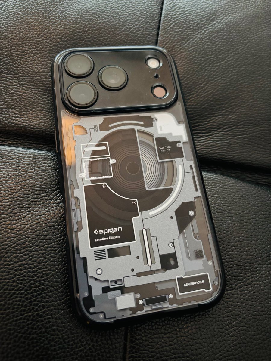 lirontocker's tweet photo. I'm a case person (I tend to drop my phone) so I ended up with the Spigen Zero One on my iPhone 18 Pro. Love the effect on this one! Super cool design. https://t.co/H368ahQWJ6