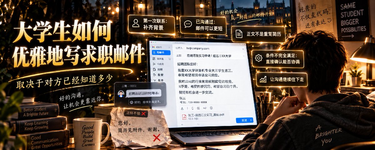 大学生如何优雅地写求职邮件