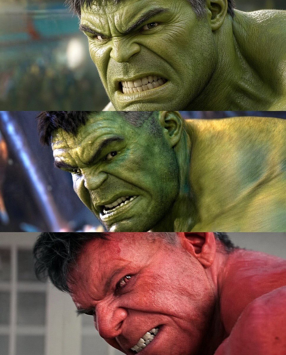 MrAbbeetim's tweet photo. Who had the most intimidating Hulk transformation? https://t.co/bh7wkSnWVz