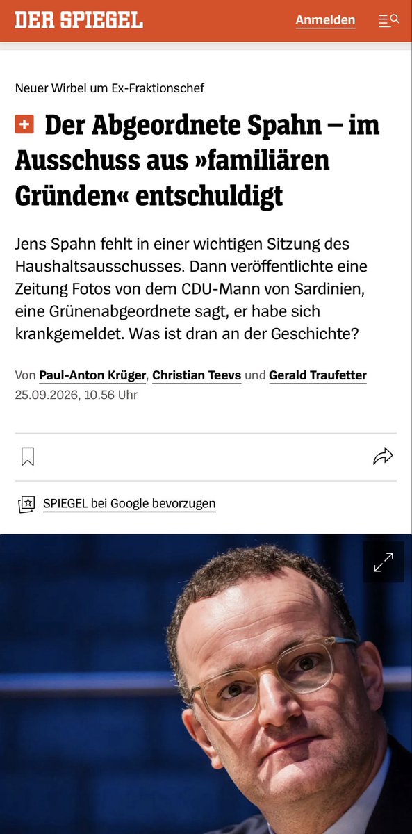 NEWJORG's tweet photo. Es muss doch mal Schluss sein mit diesem korrupten Typen!! #SpahnRücktritt @bundeskanzler @jensspahn 

Maximal ekelhaft!! https://t.co/en8HZARxE9