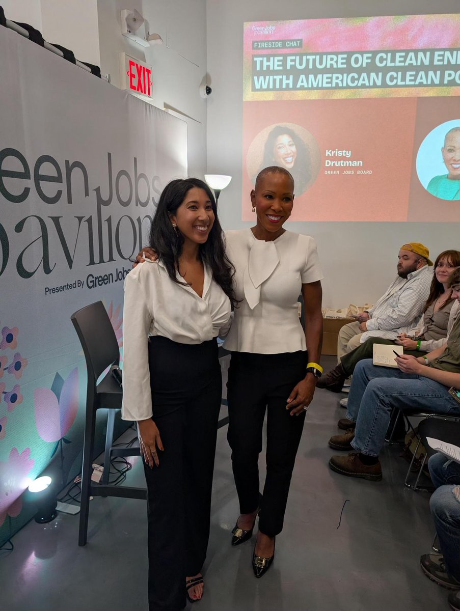 CPIWorkforce's tweet photo. #ICYMI: CPI President Kelly Veney Darnell spoke with @greenjobs_board Founder Kristy Drutman this week at #ClimateWeekNYC about the future of #cleanenergy careers.

Learn about how CPI is building the skilled, qualified workforce to power America’s future: https://t.co/yQdWyYgCiP https://t.co/XmOJTmAevL
