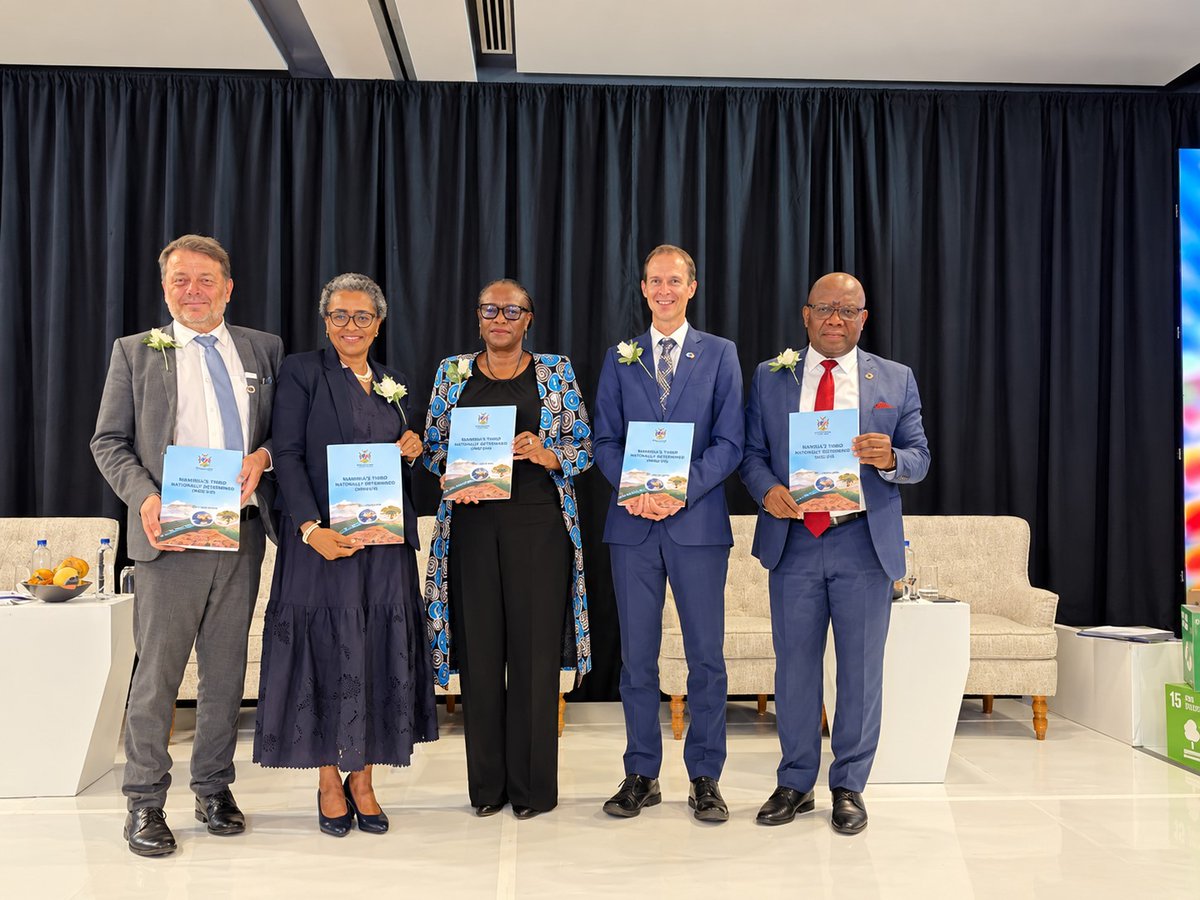 UNNamibia's tweet photo. Climate resilience cannot sit with one ministry alone.
Led by @MinistryofEnvi2, 🇳🇦’s #NDC3 calls for climate action to shape planning, budgets &amp; investment across government and society.
@UNNamibia stands with Namibia as ambition moves to implementation. #ClimateAction https://t.co/wRoealCv6Z