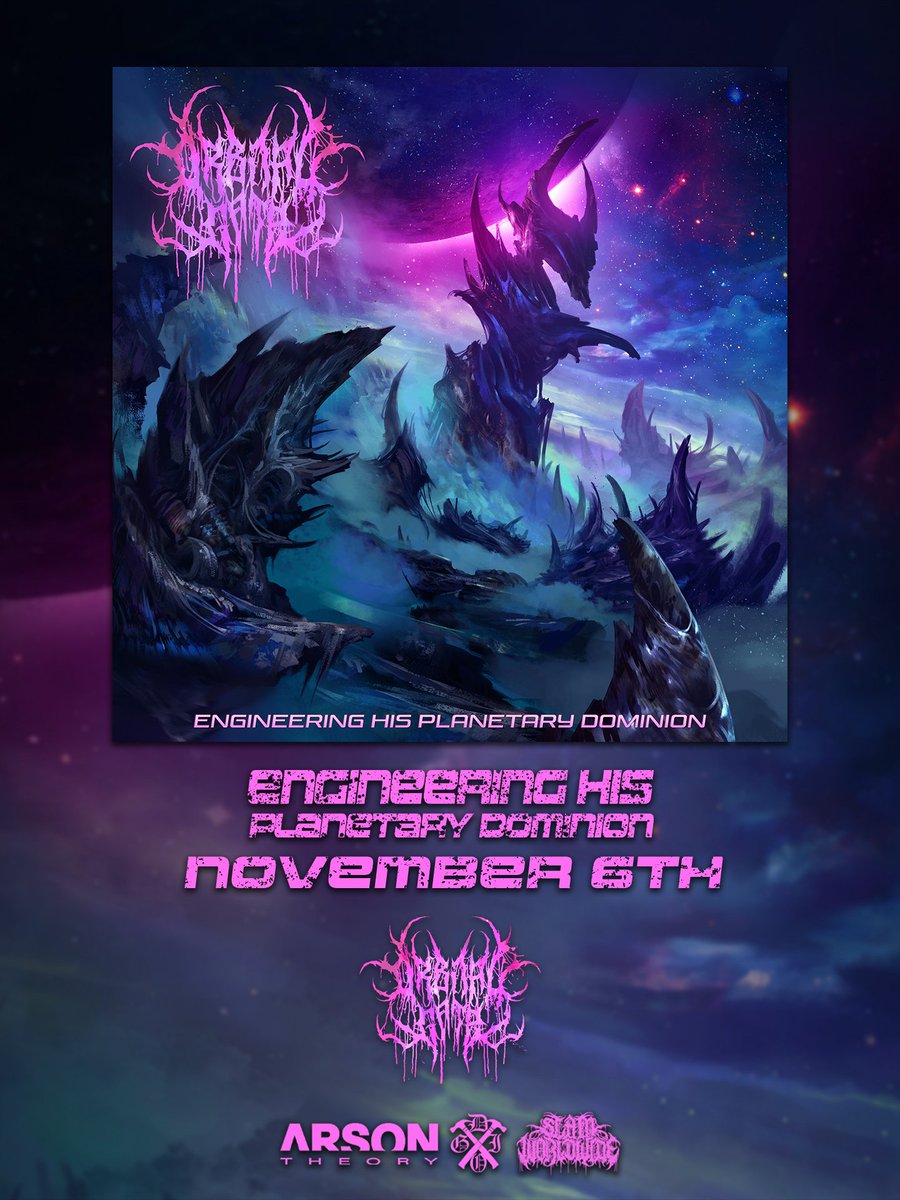OrbitalGate's tweet photo. Orbital Gate's fourth full length album "Engineering His Planetary Dominion" will release on November 6th. "Liquefying Organic Matter", featuring Travis Worland from Enterprise Earth, is streaming everywhere NOW, with a music video on Slam Worldwide 🪐 https://t.co/HTRmOCko28