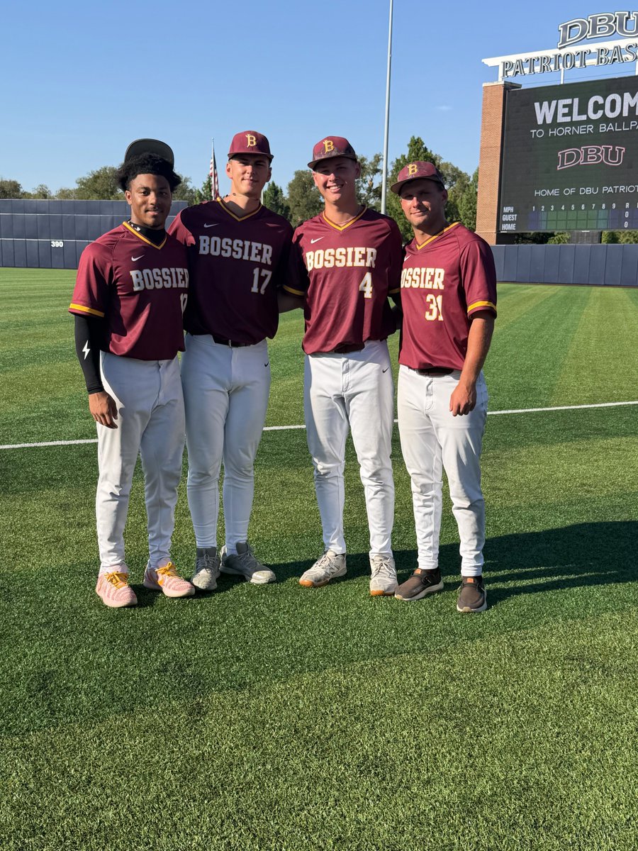 BPCC_Baseball's tweet photo. Four Cavaliers represented BPCC at the Region 14 & Region 5 All-Star Game at Dallas Baptist University. Congratulations to Braylin Harris, Haden Peshoff, Judd Funderburk and Zeke Wall! ⚾⚔️#GoCavs #SwordsUp #BPCCproud #NJCAA #RegionXIV https://t.co/bj2udnuQyC