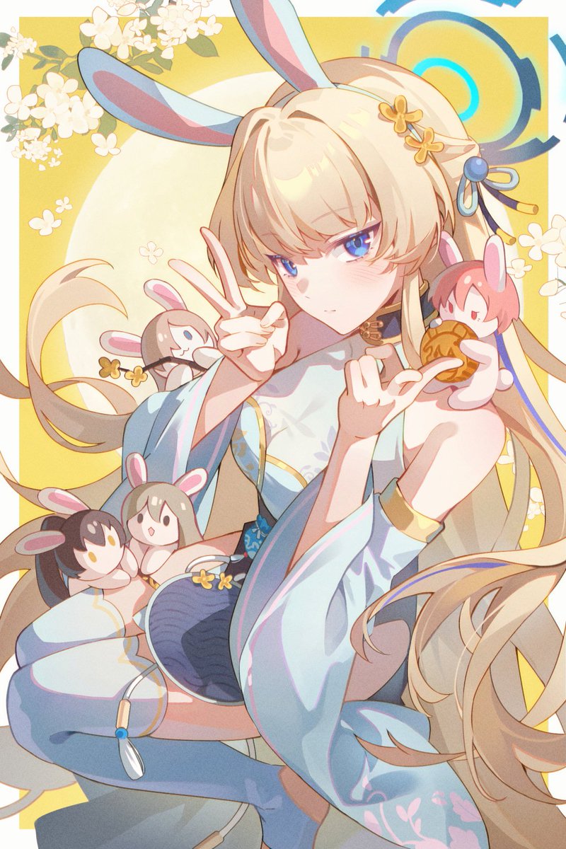 starlightning10's tweet photo. #ブルアカㅤ 
中秋快乐！🌕🌕 https://t.co/hm4VAOXpge