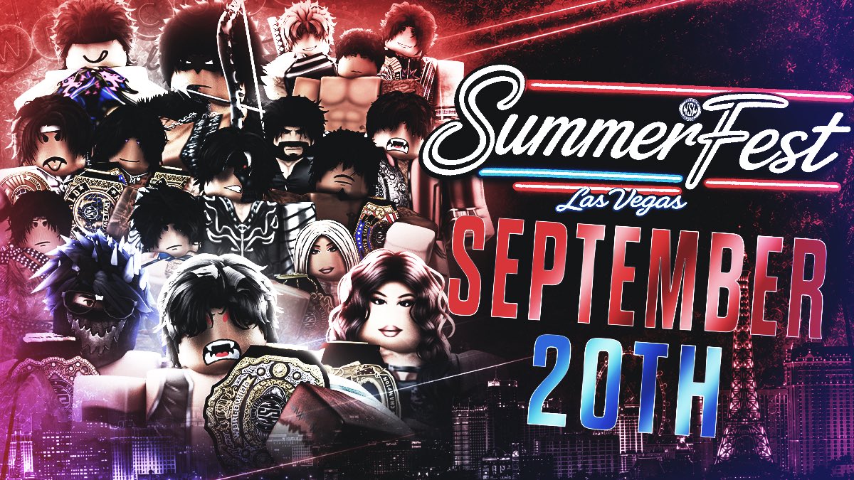 WSWOnRoblox's tweet photo. 🚨 TOMORROW! 3:30 PM EST! 🚨

IT’S OFFICIAL!

#WSWSummerFestLasVegas is finally HERE! 🌴🔥

WSW is taking over Las Vegas for the BIGGEST PARTY OF THE SUMMER as we prepare for one final night of action, chaos, championship battles, and unforgettable moments!

🏆 CHAMPIONSHIPS WILL BE DEFENDED!
🔥 RIVALRIES WILL END!
👑 NEW CHAMPIONS COULD BE CROWNED!
💥 LEGACIES WILL BE MADE!

After everything WSW has been through, it all comes down to THIS.

The lights of Las Vegas are on. The stage is set. The final chapter is ready to be written.

Get ready for #WSWSummerFestLasVegas TOMORROW at 3:30 PM EST!

🌴 WORLD SERIES WRESTLING IS GOING OUT WITH A BANG. 🌴

#WSW2026