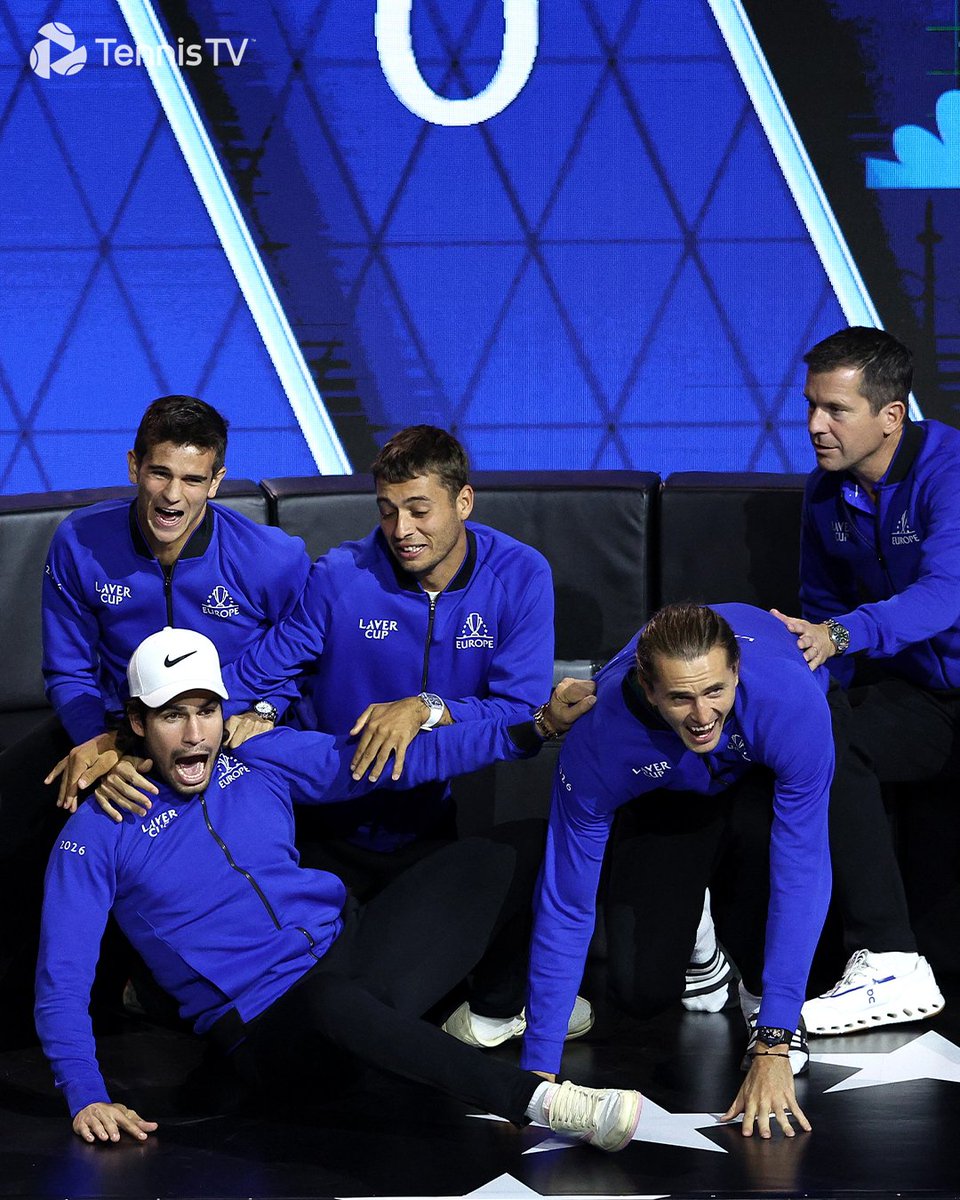 TennisTV's tweet photo. The many different emotions of the Laver Cup 🤣

#LaverCup https://t.co/0QJTWRNhPr