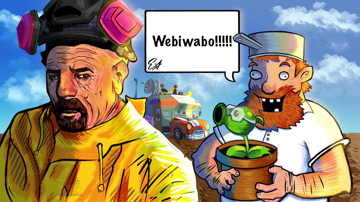 Eclipsed_art's tweet photo. Uhhh… Breaking vs Bad⁉️#pvz #plantsvszombies #breakingbad #walterwhite #fanart https://t.co/YrL0tUW0hV