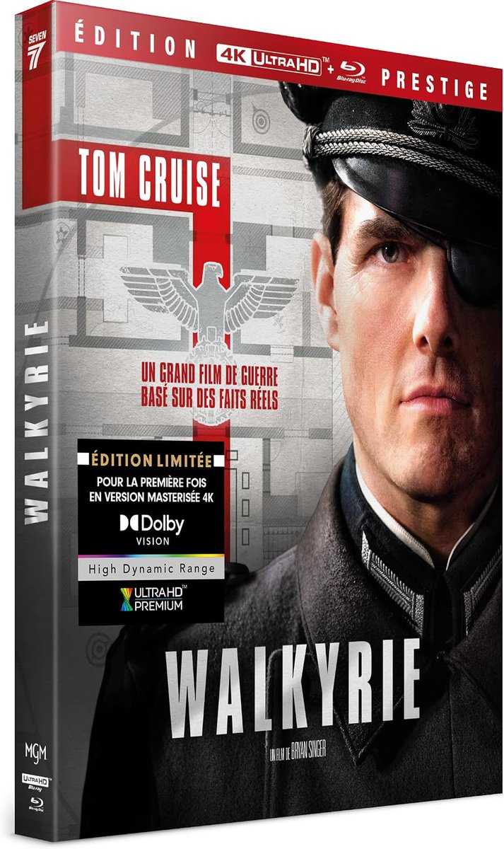 hdnumerique's tweet photo. 👁️🔥 MAJ Walkyrie (2008) : visuel de l'édition Prestige confirmé… et le #DolbyVision est bien au rendez-vous !
👁️ INFO : https://t.co/Z3IYlkDTai
✅ Édition #4K #UltraHD + #Bluray — première #UHD du film en 🇫🇷
📅 TF1 Studio, sortie 🇫🇷 le 23 octobre 2026 https://t.co/zvC3JBTUb5