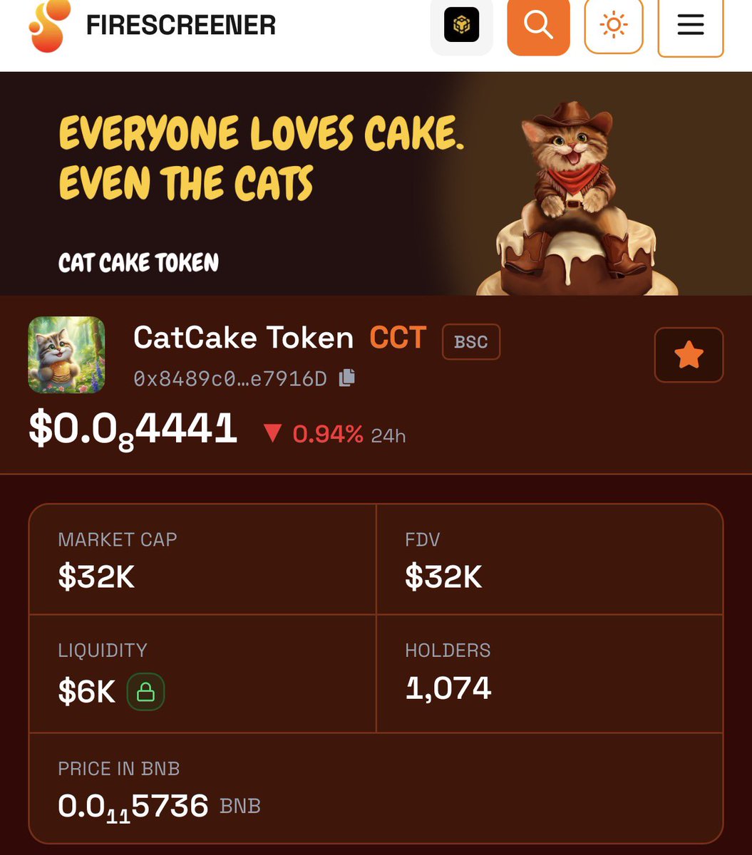 DPatient_Bull's tweet photo. 0x8489c022a10a8d2a65eb5aF2b0E4aE0191e7916D

I only know one $CAKE $CCT https://t.co/Rgpfxnck7b