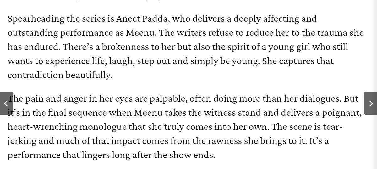 aneetcrs1l's tweet photo. Aneet as Meenu is all praises by the critics and reviewers!

 here are some reviews by TheHR India, News18 &amp; India today! 
Aneet dominating the tl! https://t.co/sX4ni6RSmB