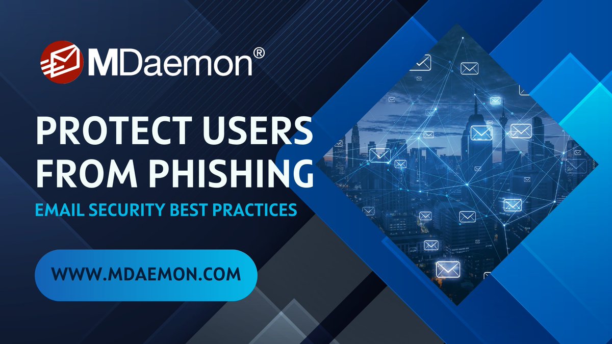 MDaemon_Email's tweet photo. Email admin tips: How to protect MDaemon users from phishing - https://t.co/K61UsuZrcM https://t.co/7x4NKY9ruT