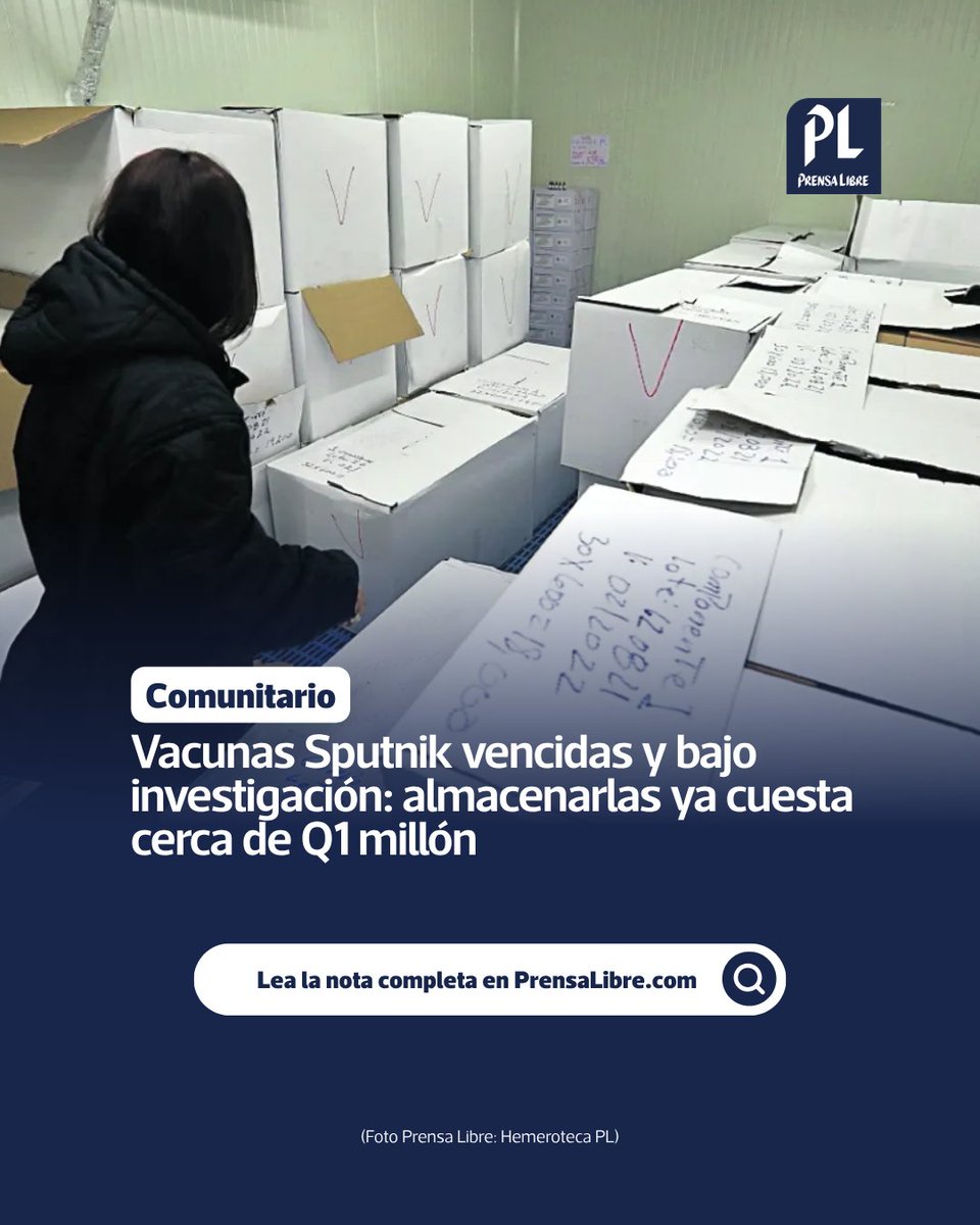 🗞️ #EnPortadaPL: Mantener almacenadas las vacunas Sputnik vencidas cuesta cerca de Q1 millón Las 4.8 millones de dosis permanecen resguardadas desde 2022 po…