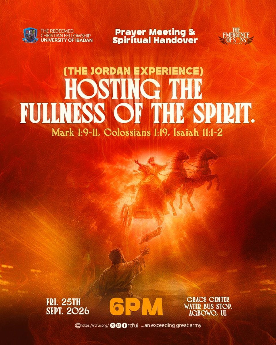 rcfui's tweet photo. 🔥 PRAYER MEETING 🔥
The mantle is falling; are you positioned to catch it? 
A divine shift is upon us. Join us tonight as we cross over into a new dimension of the Spirit and receive fresh impartation.
📍 Grace Centre, RCFUI
⏰ 6PM
Come hungry. Come expectant! 🔥
#prayermeeting https://t.co/609L59gH7A