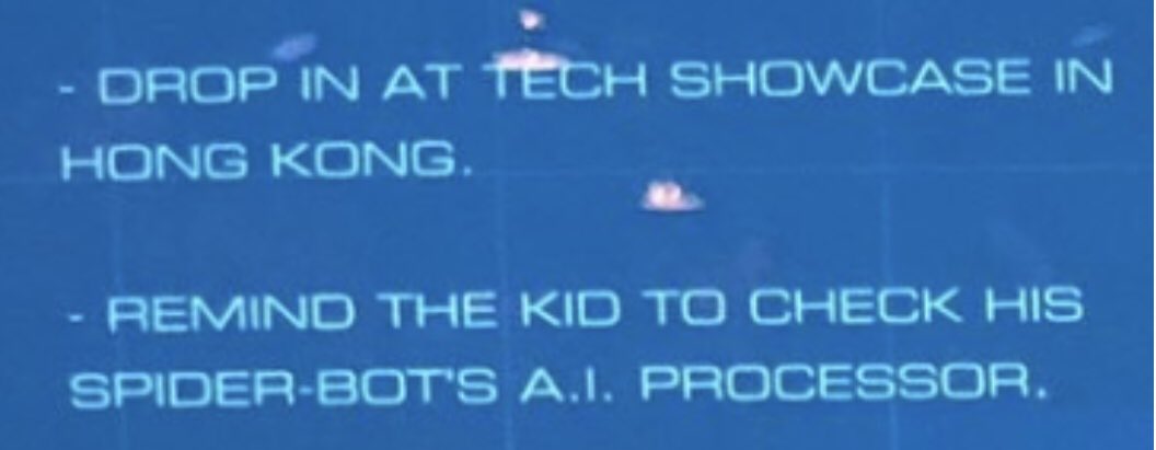 starkwasps's tweet photo. tony’s little notes for peter were so cute :( he kept upgrading his tech for him… and the concept of tony being hopeful that peter would come back that he still had all of these suits (+ edith) at his disposal five years later has me in shambles! https://t.co/kYShniENOs