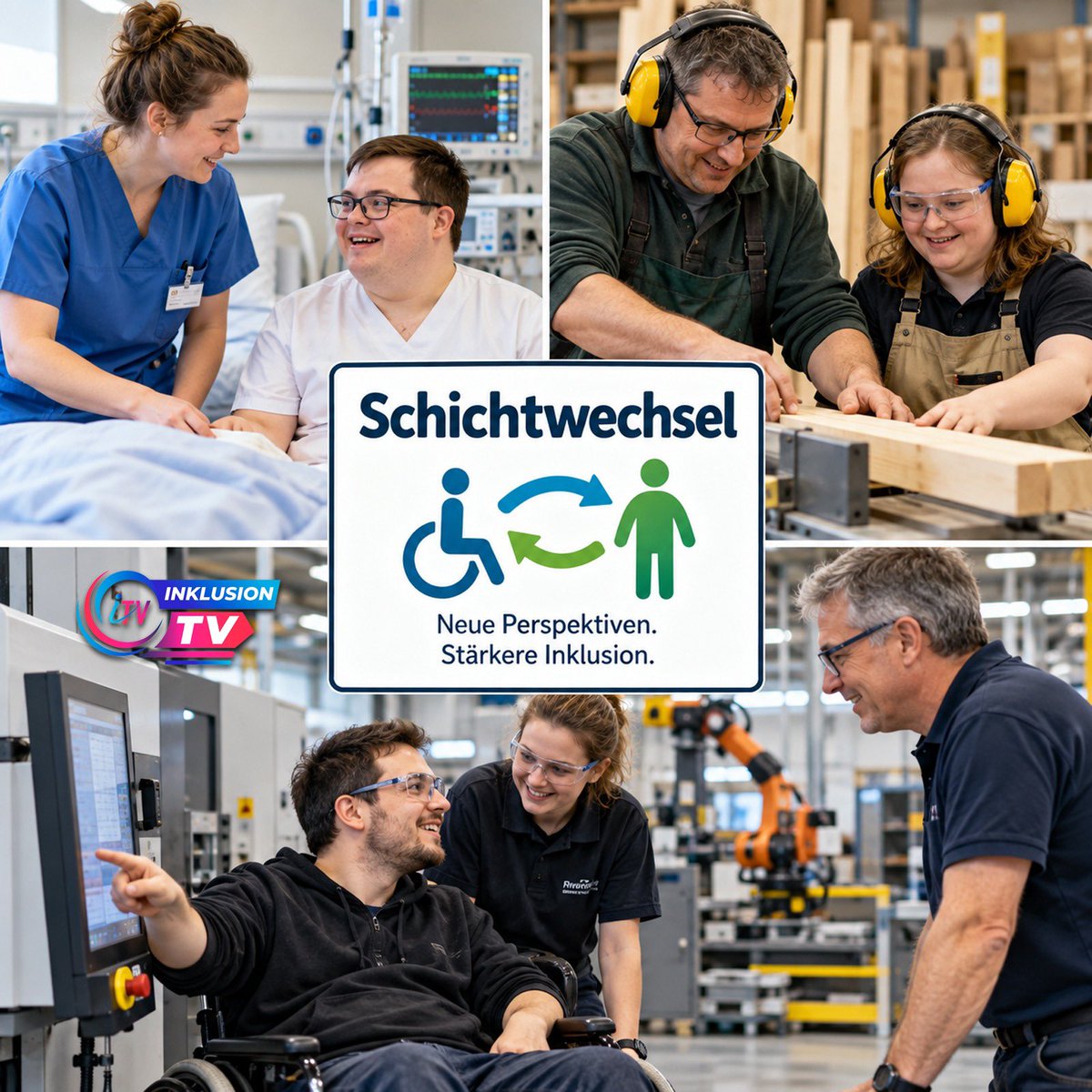 InklusionTV's tweet photo. 🔄♿ Arbeitswelten wechseln: Beim „Schichtwechsel“ tauschten Beschäftigte des Dominikus-Ringeisen-Werks und Unternehmen für einen Tag ihre Arbeitsplätze – für Begegnung, neue Erfahrungen und mehr berufliche Teilhabe. 💙

#Schichtwechsel #Inklusion #Teilhabe #Arbeitswelt https://t.co/4MzJck87MI