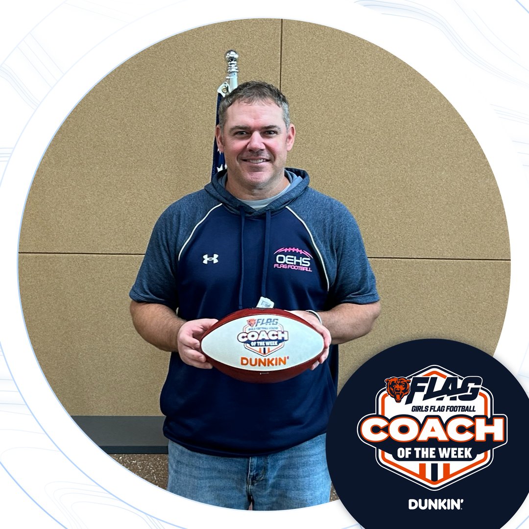 BearsOutreach's tweet photo. Congratulations to Ryan Clifford from Oswego East on being selected the Week 4 Chicago Bears Girls Flag Coach of the Week. #ThisisHSFootball 👏🔥🏈 https://t.co/CYwH4rXwMR