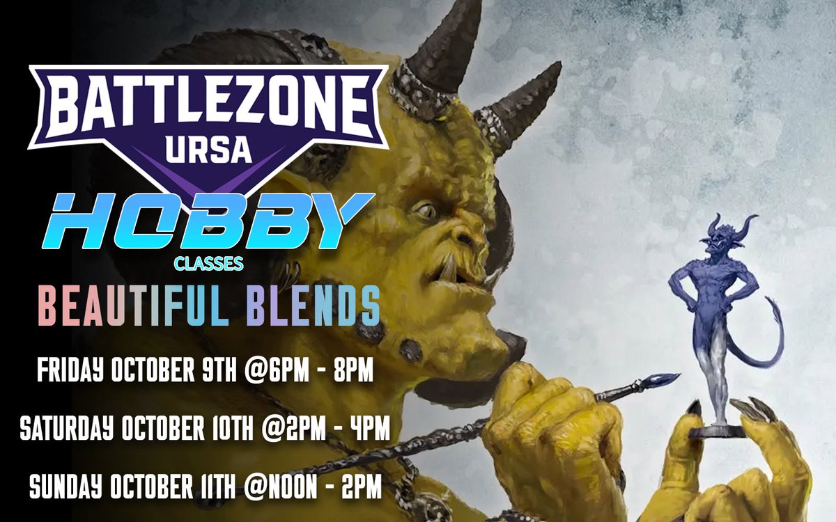 ArtOfWhiteNoise's tweet photo. Its fast approaching! #BattleZoneUrsa is go Oct 9th-11th Anchorage, Alaska!
https://t.co/gKebolX0f8
#ttrpg #tabletopgames #ttg #DungeonsandDragons #Warhammer40k #pokemon #cardgames #minatures #models #painting #XWing #fleshandblood #CrisisProtocol #AgeofSigmar #Lorcana https://t.co/4zTQjXUUae