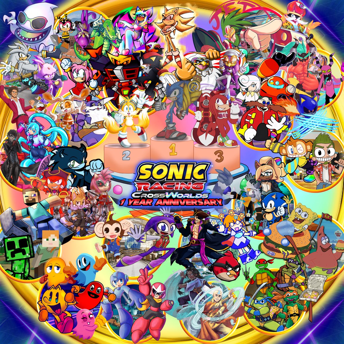 NylaNineti9's tweet photo. 🏁 SONIC RACING: CROSSWORLDS 🏁 
1 Year Anniversary Art Collab! 🎨 
Featuring 50+ artists! https://t.co/xWk9S5UosT