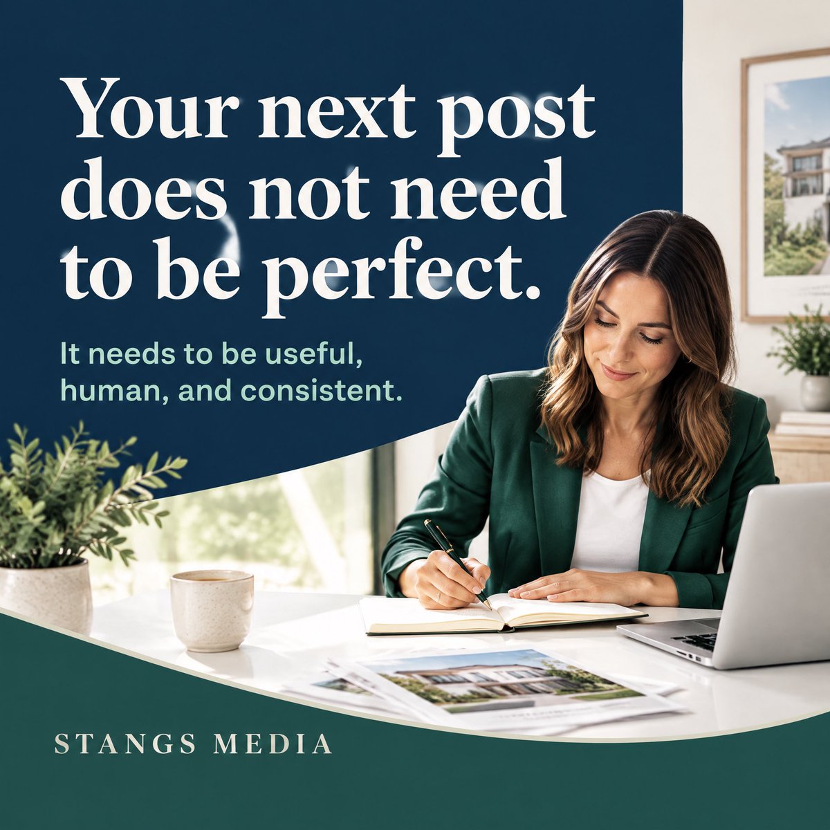 STANGSMEDIA's tweet photo. Real talk – your next social post doesn't need to be perfect. It needs to be useful, human, and consistent. That's what converts. Share something valuable to your audience today. What's one tip you'd share with your community? 📱 #RealEstateMarketing #LocalExpert" https://t.co/ky0pBnkkIG