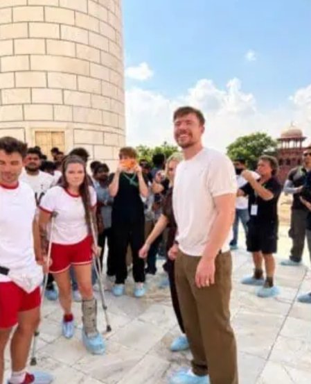 BeastNews2026's tweet photo. MrBeast Update of the Day!

@MrBeast will be joining the cast of Bollywood's upcoming movie Ramayana for a huge promotional campaign tomorrow!

MrBeast also just visited the Taj Majal with his wife and Jim &amp; Monika from Beast Games Season 2! https://t.co/C2V1PSuzpb