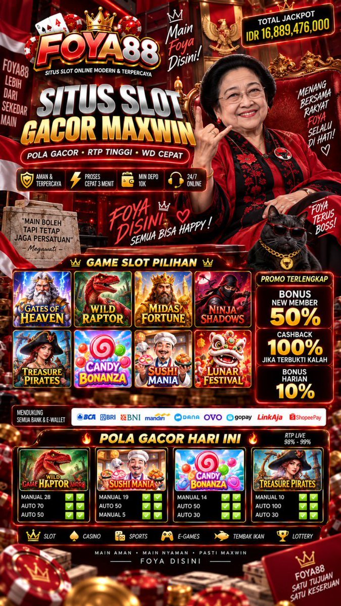 EDYwagner's tweet photo. 🚀 SLOT GACOR HARI INI 
📍 Cari Di Google "FOYA88"
📌 Link Resmi ➜ https://t.co/vT32JkaEbn
🔔 Hadiah Iphone 17 Promax Dari Lucky Wheelspin
🎮 Scatter Super Pecahan Bugar Sangat Epic
🎁 Test depo 100 Bonus Vouch 100 Langsung Masuk Diawal https://t.co/9zgn65TUoo