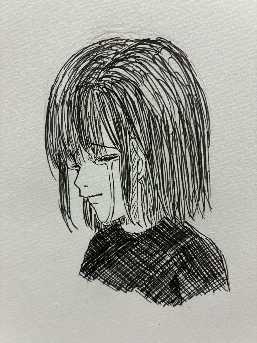 Monthszpb's tweet photo. 投稿3日目です。スランプ入りました。描いたのは失恋した女の子です。 https://t.co/OKRnUCO9j2