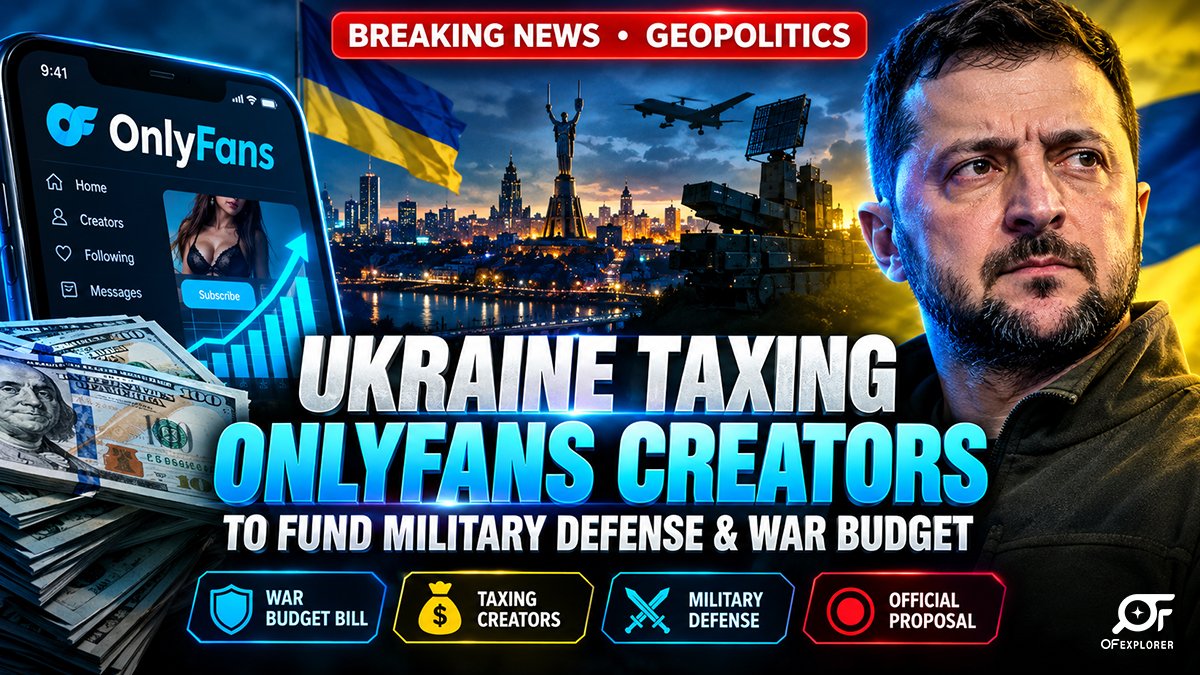 OFexplorer_'s tweet photo. 🇺🇦 Ukraine, OnlyFans & Taxes: What’s Changing?
Ukraine’s new tax rules for digital platform income could impact OnlyFans creators and other online earners.
💰 What does it mean for creators?
🔎 https://t.co/xLQsLbipCG
#OnlyFans #OnlyFansCreators #Ukraine #OnlyFansTax https://t.co/ih44Cw4w7P