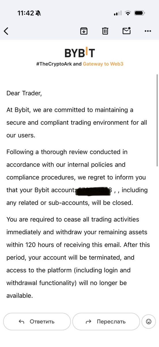 GabrielAgorista's tweet photo. Tinha um saldo de mais ou menos 13k USD na Bybit que usava para fazer trades e recebi essa msg.

A quase uma semana n deixam sacar e saldos foram TRAVADOS, pediram prova de fundos 3 vezes, respondi todas as vezes, passei horas RESPONDENDO VÁRIAS VEZES AS MESMAS PERGUNTAS!!

Bybit, vcs são um casino onde só a casa pode ganhar e o cliente que lucrar mt fazendo trades acaba sendo BANIDO?

POR FAVOR DEEM REPOST PARA ALERTAR AO MÁXIMO SOBRE ESSA SACANAGEM!!!!!